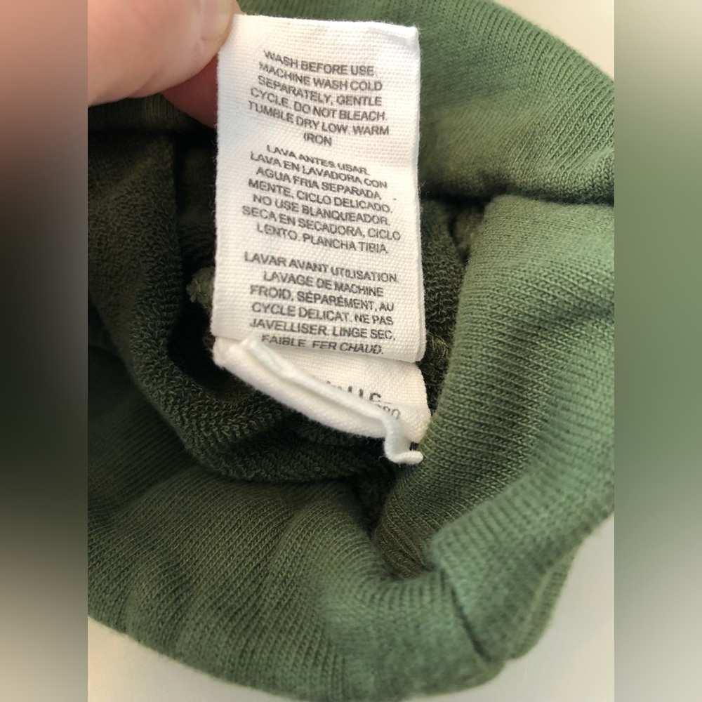 Like-new 100% organic cotton Honest Company green baby hooded sweatsuit set 3-6m - Picture 5 of 8